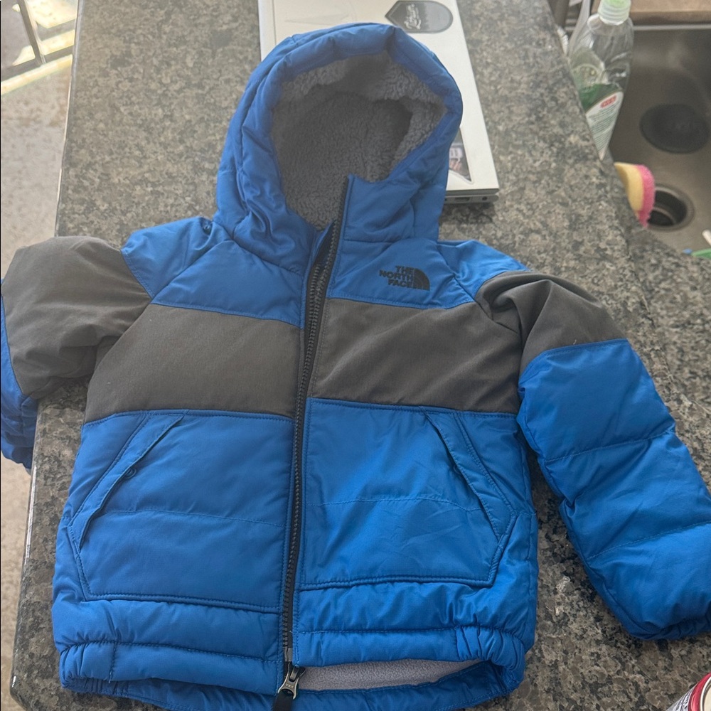 The North Face Kids Blue and Gray Jacket
